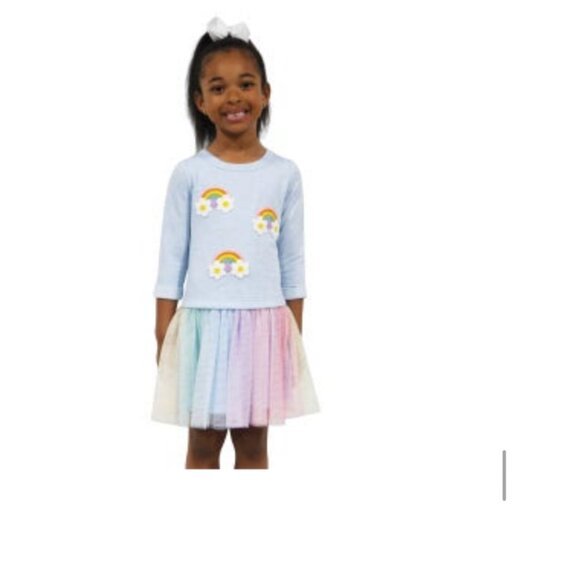 Zunie Girl’s Rainbow Skirt - Light Blue, Size 2T NWT - Picture 2 of 2